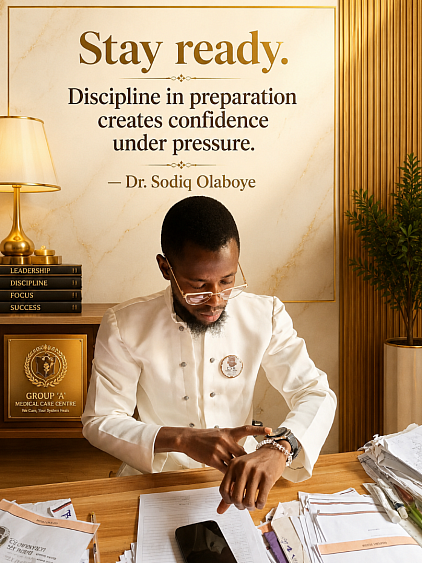 Professional development and readiness message by Dr. Sodiq Olaboye